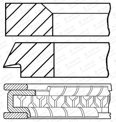 Set segmenti piston GOETZE ENGINE 08-446900-00