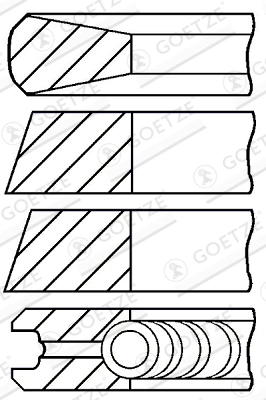 Set segmenti piston GOETZE ENGINE 08-207800-10