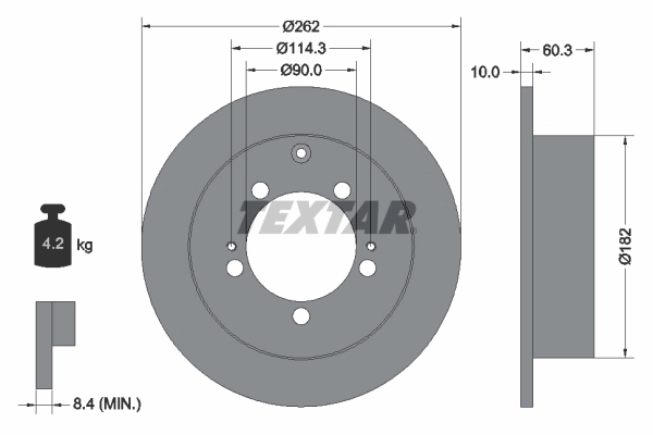 Disc frana TEXTAR 92136103