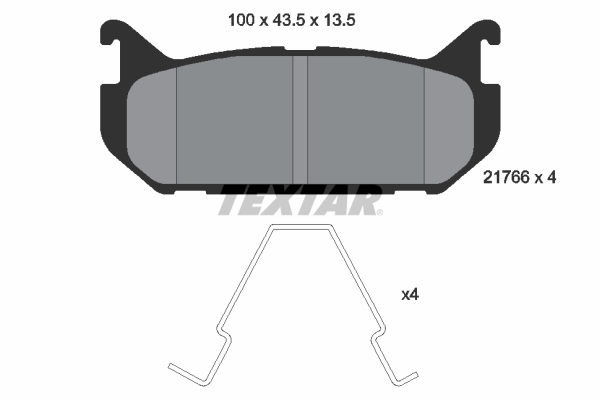 Set placute frana, frana disc TEXTAR 2176603