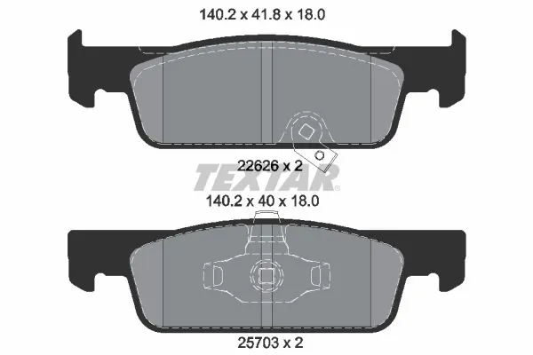Set placute frana, frana disc TEXTAR 2262601