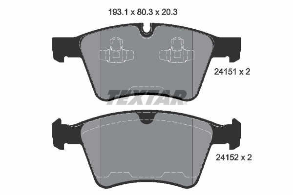 Set placute frana, frana disc TEXTAR 2415101
