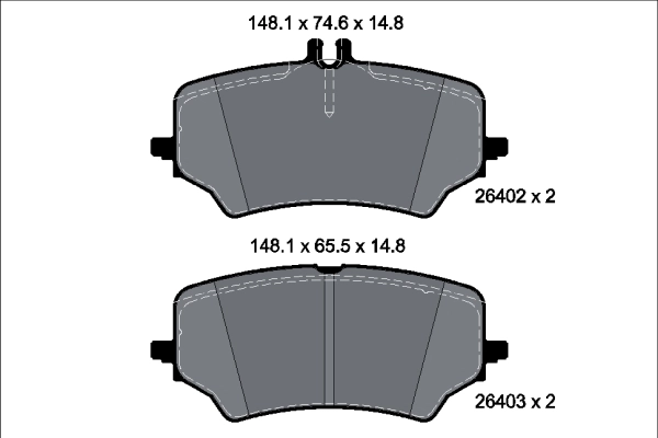 Set placute frana, frana disc TEXTAR 2640201