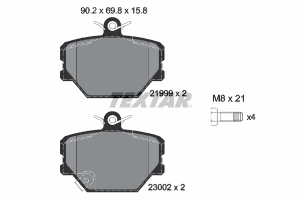 Set placute frana, frana disc TEXTAR 2199901