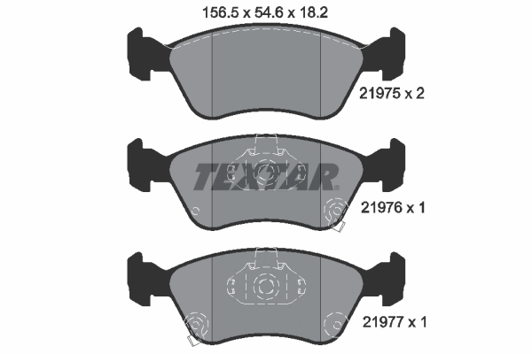 Set placute frana, frana disc TEXTAR 2197502