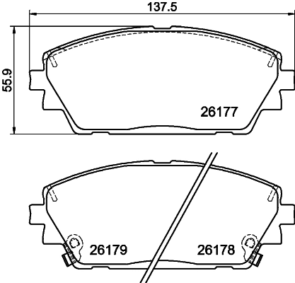 Set placute frana, frana disc TEXTAR 2617701