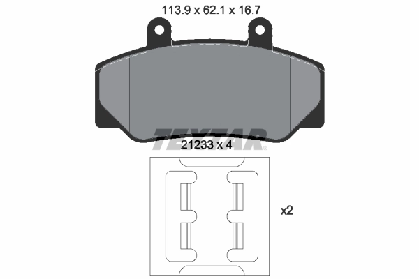 Set placute frana, frana disc TEXTAR 2123302