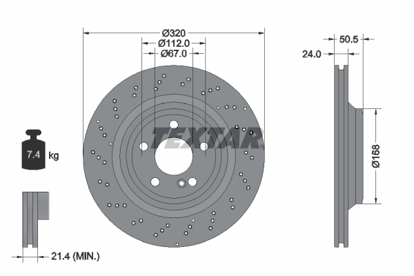 Disc frana TEXTAR 92317505