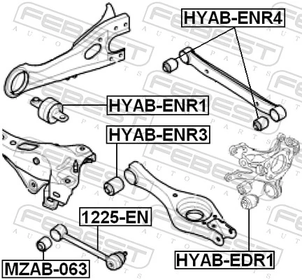 Brat, suspensie roata FEBEST 1225-EN