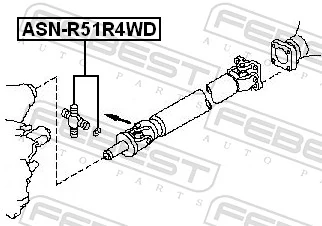 Articulatie, cardan FEBEST ASN-R51R4WD