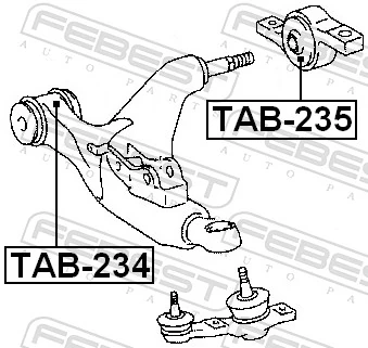 Bucse brat suspensie FEBEST TAB-234