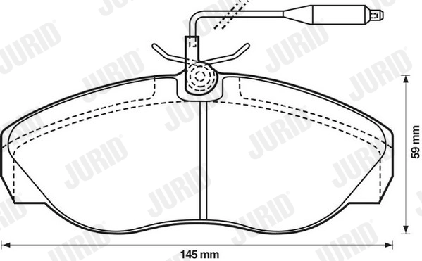 Set placute frana, frana disc JURID 571839J