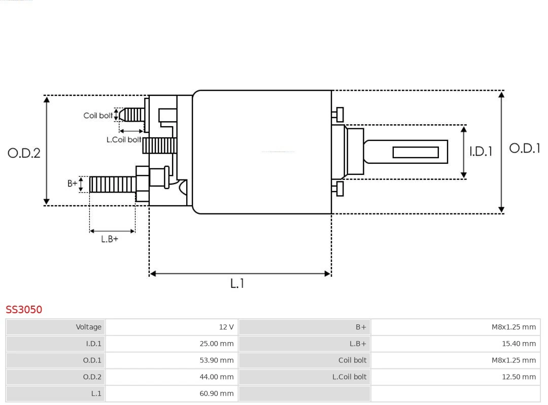 Solenoid, electromotor AS-PL SS3050