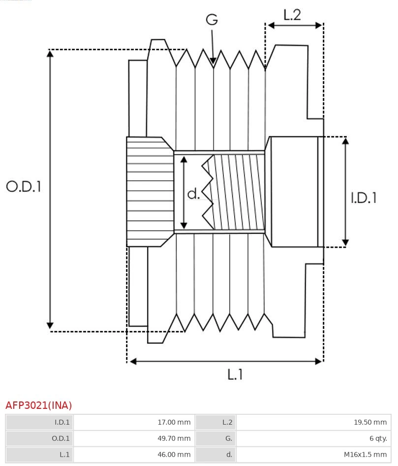 Sistem roata libera, generator AS-PL AFP3021(INA)