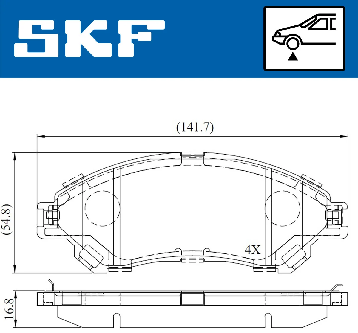 Set placute frana, frana disc SKF VKBP 80239 A