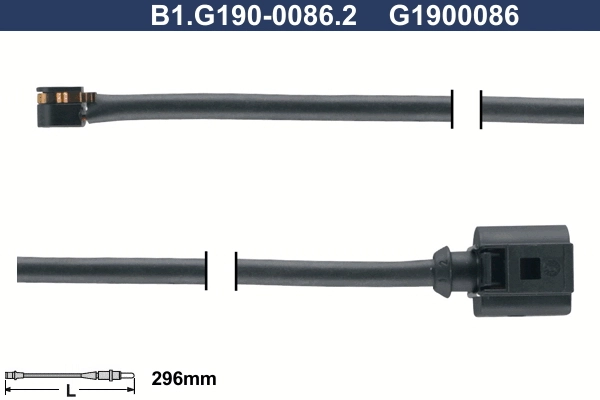 Senzor de avertizare, uzura placute de frana GALFER B1.G190-0086.2