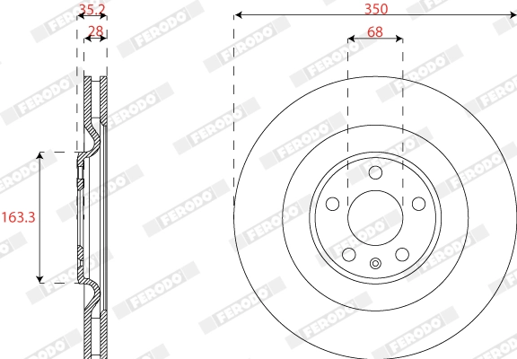 Disc frana FERODO DDF2661C