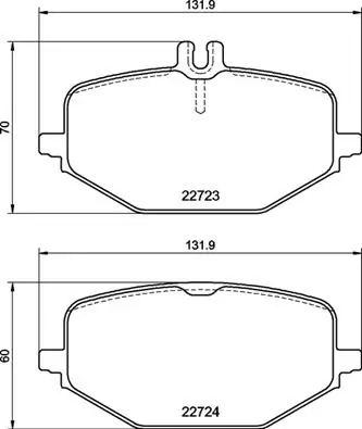 Set placute frana, frana disc BREMBO P 50 161