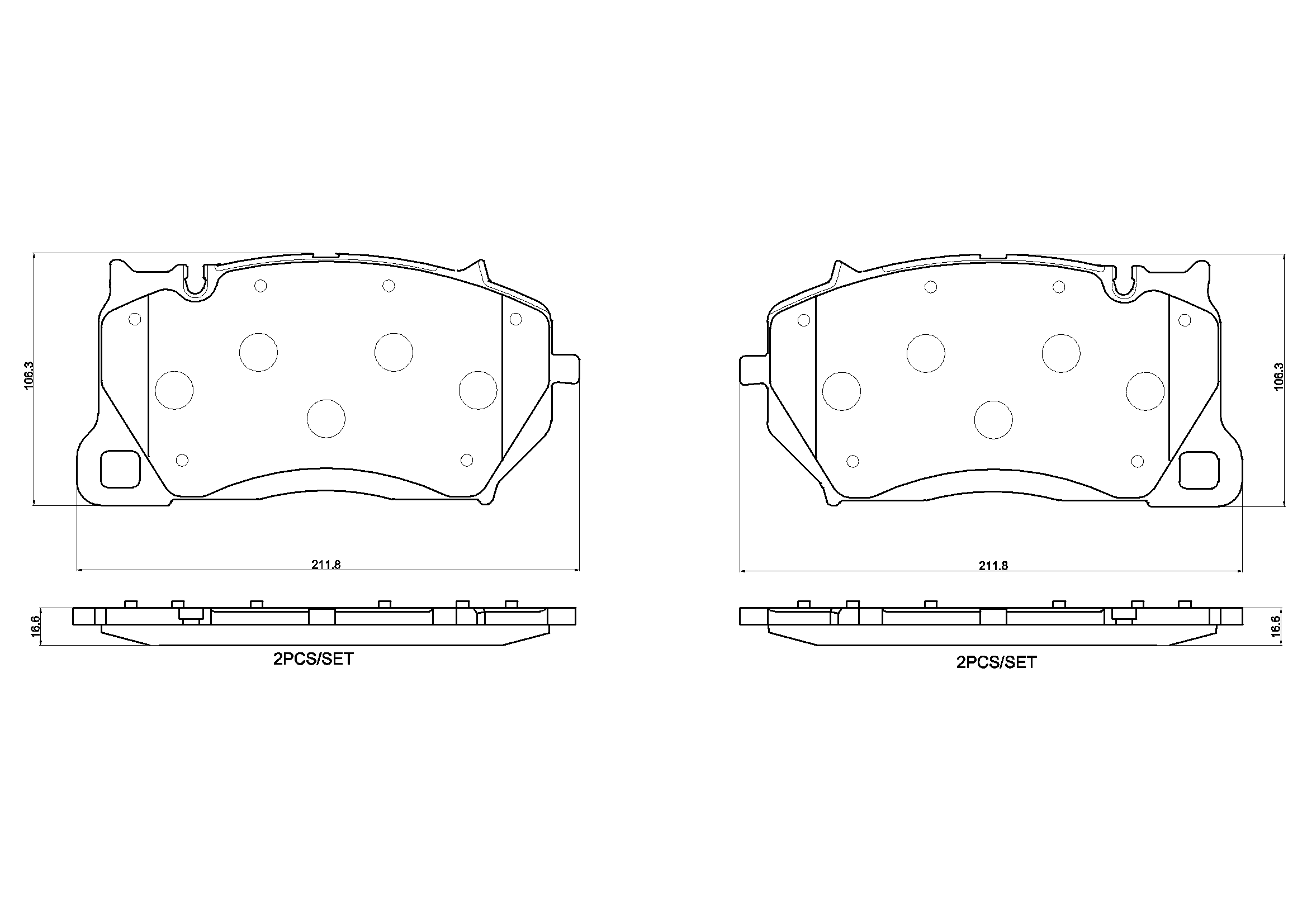 Set placute frana, frana disc BREMBO P 65 057