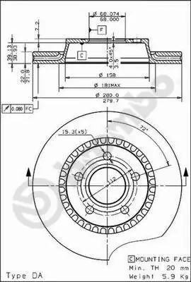 Disc frana BREMBO 09.4964.10