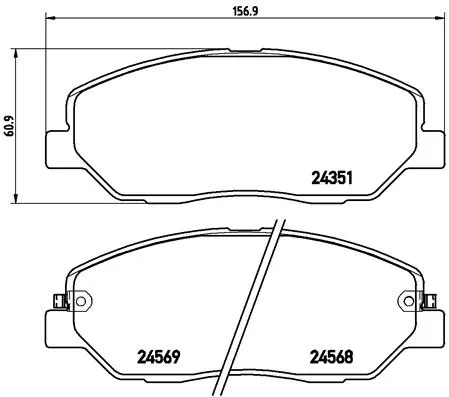 Set placute frana, frana disc BREMBO P30036