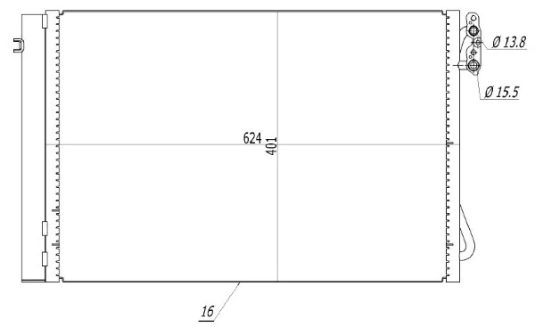 Condensator, climatizare MTR 13054472