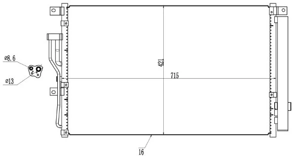 Condensator, climatizare MTR 13054905