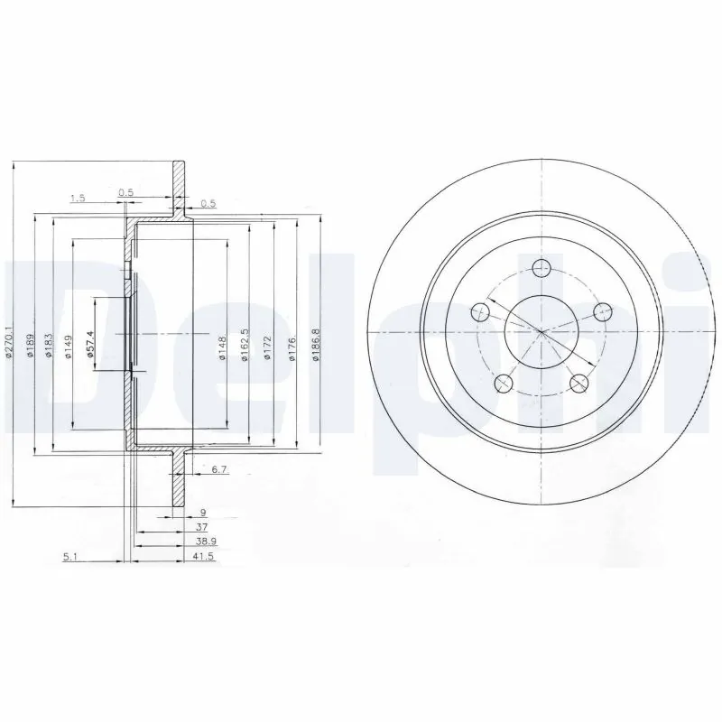 Disc frana DELPHI BG3593