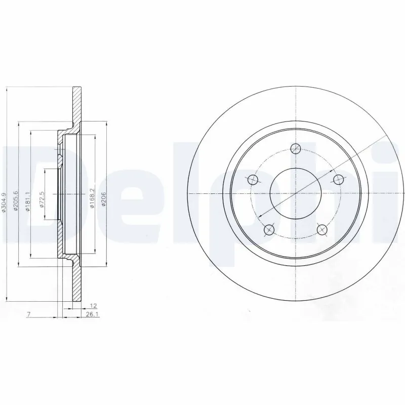 Disc frana DELPHI BG4247