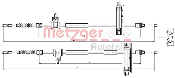 Cablu frana de parcare METZGER 10.5359