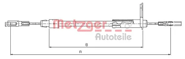 Cablu frana de parcare METZGER 10.9441