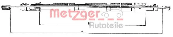 Cablu frana de parcare METZGER 10.6021