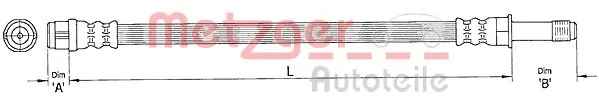 Furtun frana METZGER 4110363