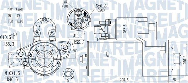 Starter MAGNETI MARELLI 063721521010