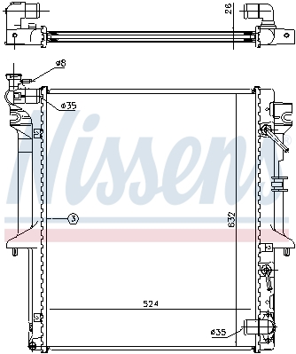 Radiator, racire motor NISSENS 62896