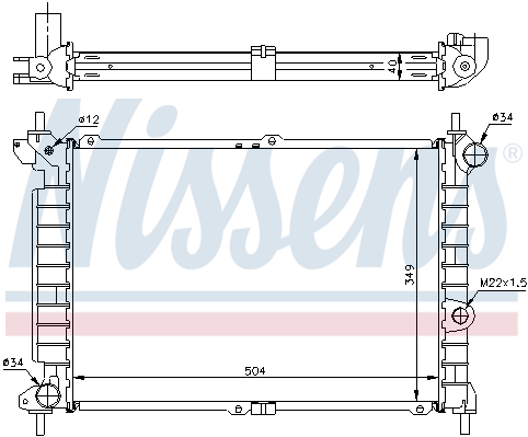 Radiator, racire motor NISSENS 63291A