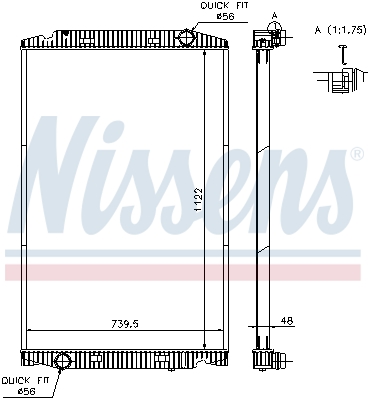 Radiator, racire motor NISSENS 63329A