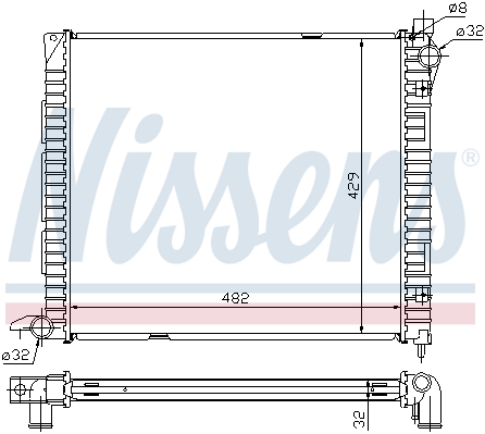 Radiator, racire motor NISSENS 64300A
