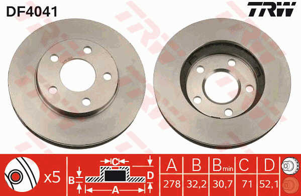 Disc frana TRW DF4041
