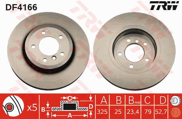 Disc frana TRW DF4166