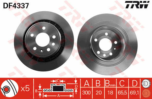 Disc frana TRW DF4337