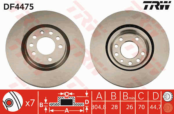 Disc frana TRW DF4475