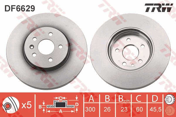 Disc frana TRW DF6629