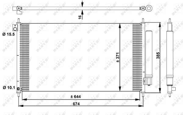 Condensator, climatizare NRF 350121