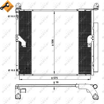 Condensator, climatizare NRF 350335