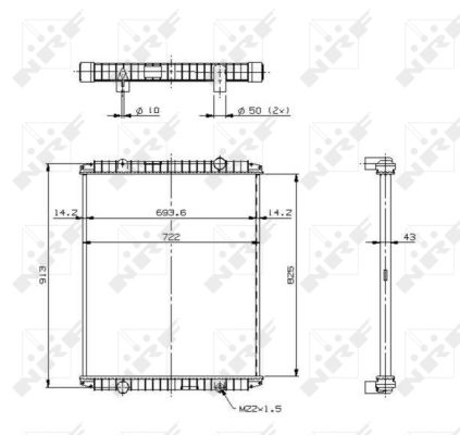 Radiator, racire motor NRF 509706
