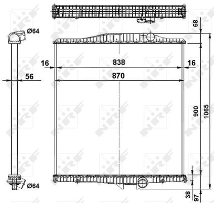 Radiator, racire motor NRF 519702