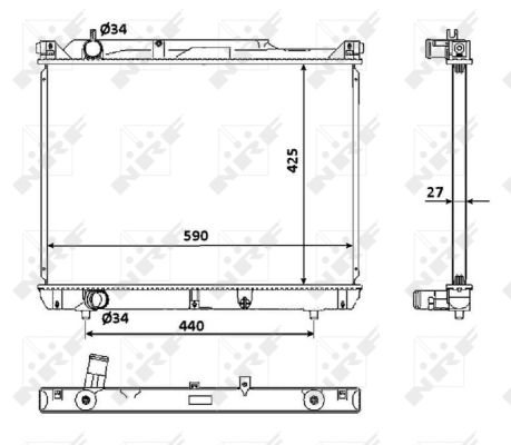 Radiator, racire motor NRF 53916