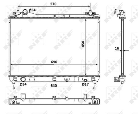 Radiator, racire motor NRF 53917