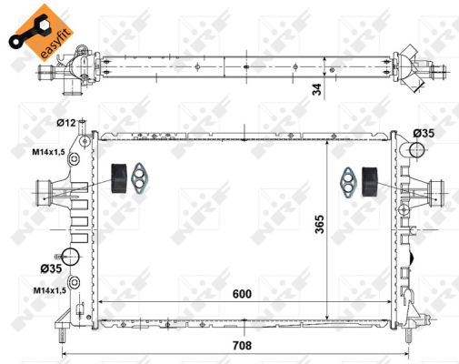 Radiator, racire motor NRF 58178